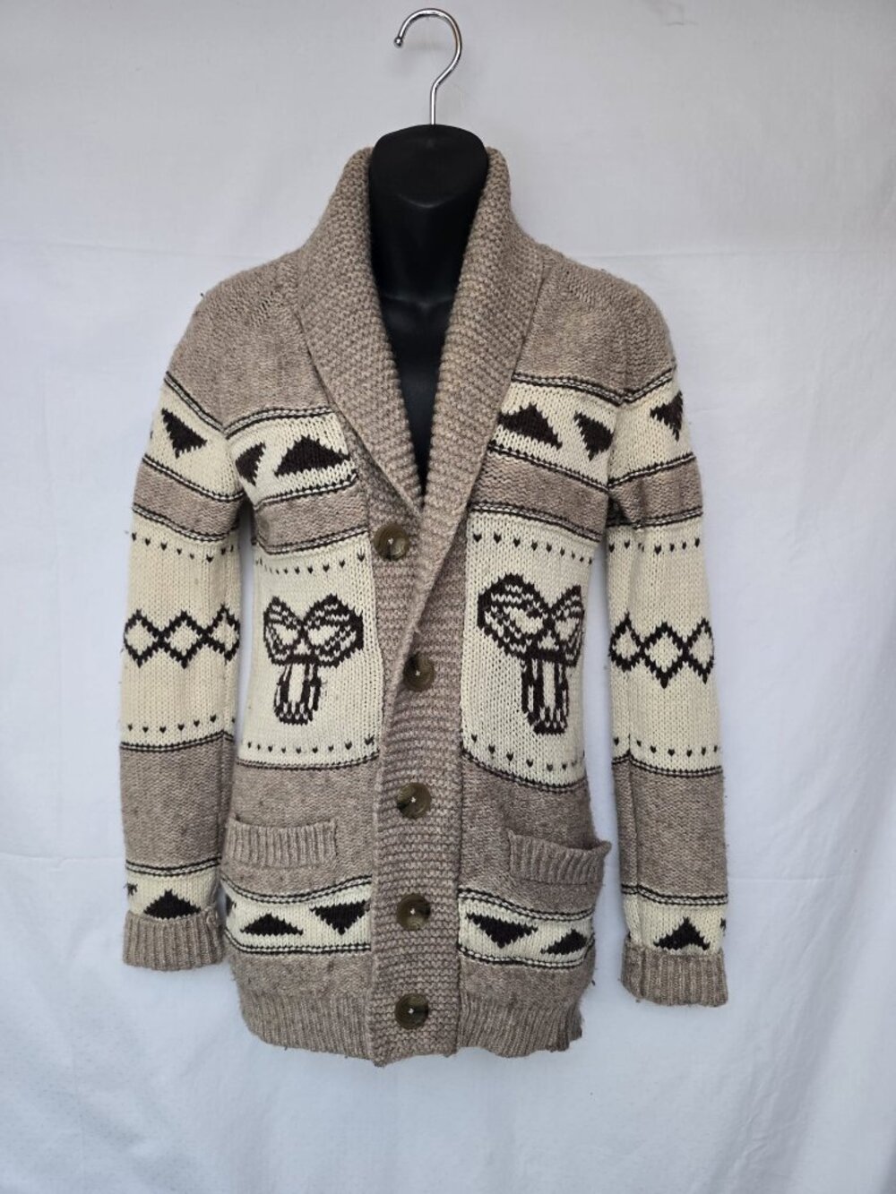 TNA Aritzia Lambswool Shawl Collar Cardigan Sweater – Medium